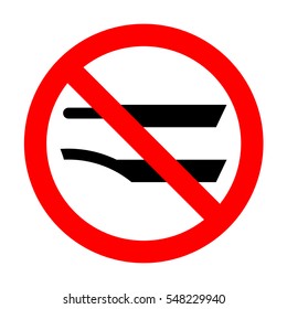 No Pan icon vector illustration. 
