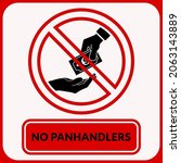 No panhandlers sign graphic design vector illustration