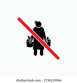No Panic Buying Icon. UI Symbol - Vector. 