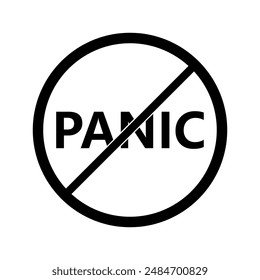 No panic icon illustrated in vector