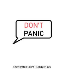 No panic icon on white background. Vector illustration