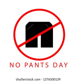 NO PANTS DAY - VECTOR ILLUSTRATION