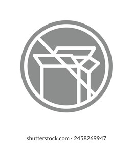 No paper waste vector sign. Garbage and rubbish , recycle bin label.