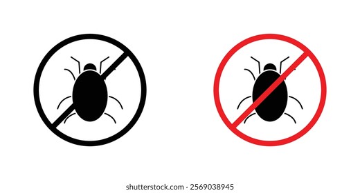 No parasitic insects sign vector graphic pack