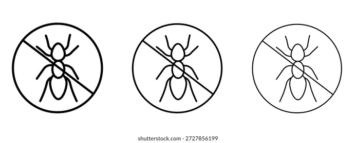 Ningún insecto parásito muestra la Plantilla de diseño de logotipo de Vector. Gráficos de trazo editables.