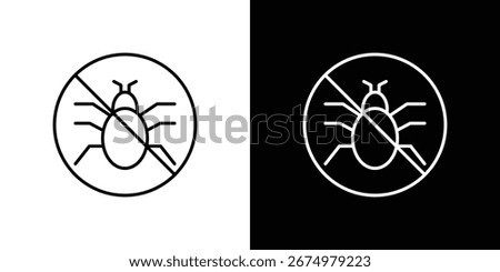 No parasitic insects signs set,vector and illustration
