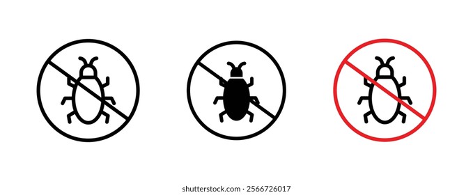 No parasitic insects signs vector collection pack