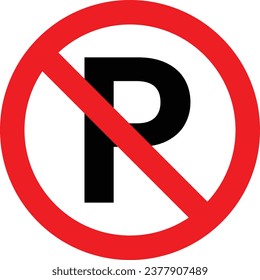 No park here sign information for the public do not parking 