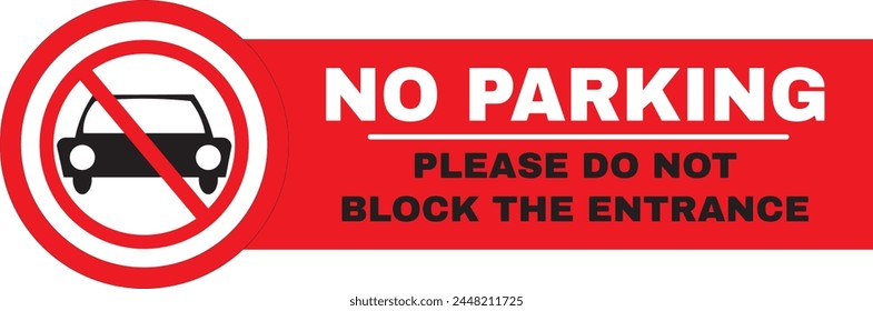 No se permite aparcamiento en esta zona signo Vector