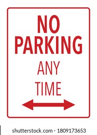 No parking at any time notice vector illustration