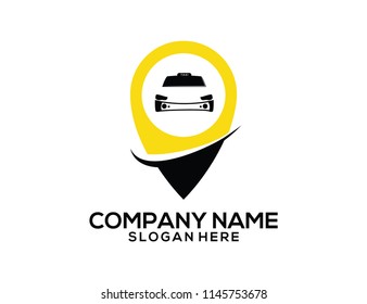 no parking area location pointer. vector icon logo design template.