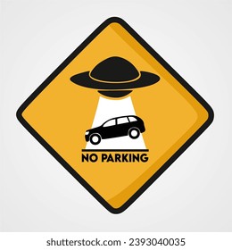 No Parking area ufo kidnaps car