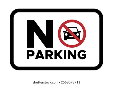 No parking flat vector sign