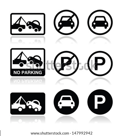 No parking, parking forbidden sign 