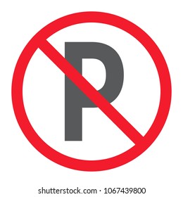 Warning Traffic Sign No Parking Stock Vector (Royalty Free) 204377407