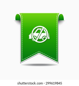 No Parking Green Vector Icon Design