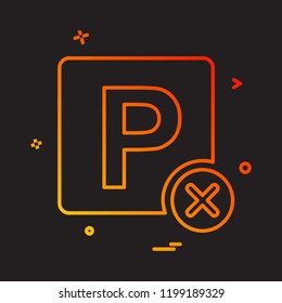 No Parking icon design vector 