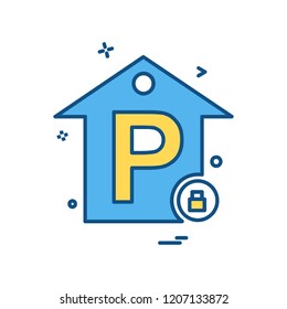 No Parking icon design vector 