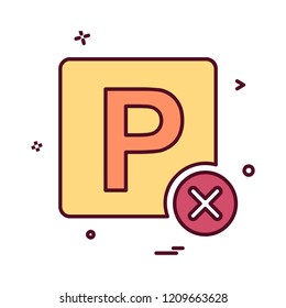 No Parking icon design vector 