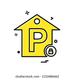No Parking icon design vector 