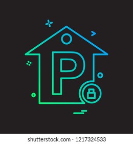 No Parking icon design vector 