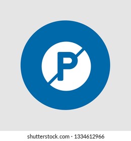  No parking icon. Editable  No parking icon for web or mobile.