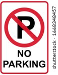 No Parking icon graphic design isolated on white background. Vector illustration