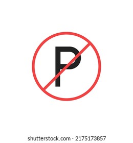 No parking icon. High quality in colour vector illustration.