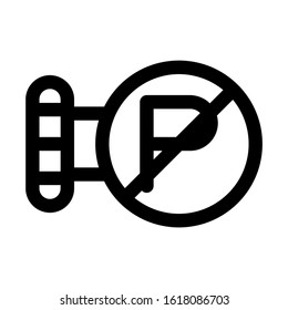 no parking icon isolated sign symbol vector illustration - high quality black style vector icons
