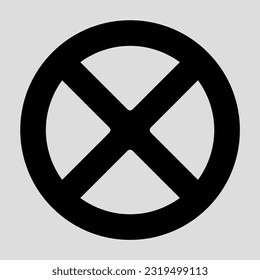 No parking icon in solid style, use for website mobile app presentation