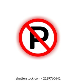 Sin icono de estacionamiento. Ilustración vectorial de símbolo