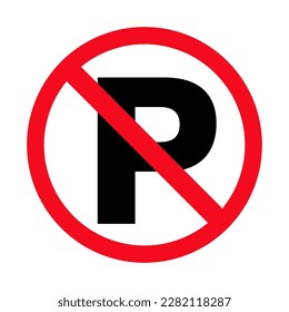 Sin diseño vectorial de iconos de estacionamiento