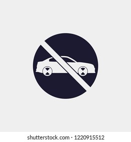 no parking icon, Vector illustration. no car icon
