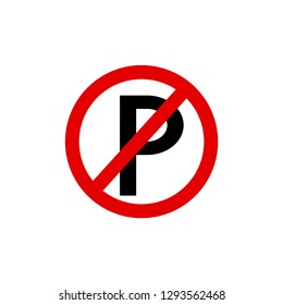 no parking icon, vector illustration
