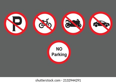 no parking icon vector illustration image