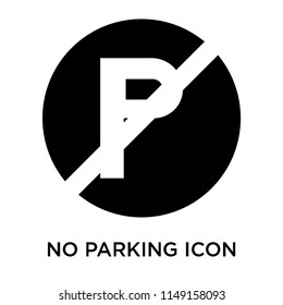 No parking icon vector isolated on white background for your web and mobile app design, No parking logo concept