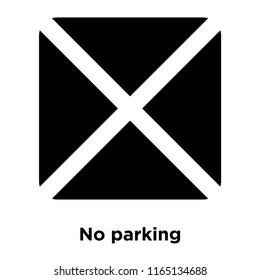 No parking icon vector isolated on white background, No parking transparent sign