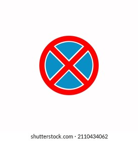 No parking icon vector on a white background