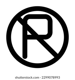 kein Parksymbol, ParkVektorgrafik, Piktogrammgrafik