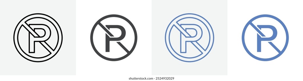 No hay Vector de iconos de estacionamiento para el Web