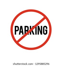 No parking icon vector. No parking symbol. Linear style sign for mobile concept and web design. No parking symbol illustration. Pixel vector graphics - Vector.