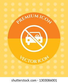 No Parking Icon for Web. Application, Software & Graphic Design.