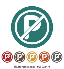 No parking icon.Vector illustration

