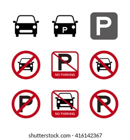 NO Parking icon.Vector illustrator. 