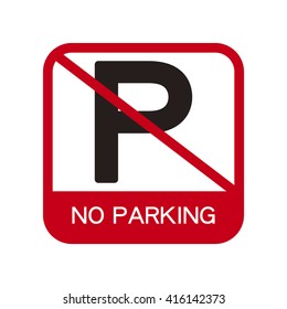 NO Parking icon.Vector illustrator. 
