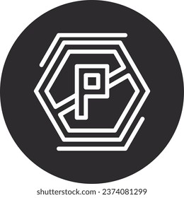 No parking Inverted Circle Design Icon
