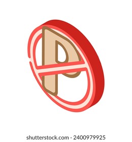 no parking isometric icon vector. no parking sign. isolated symbol illustration