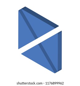 No parking isometric left top view 3D icon