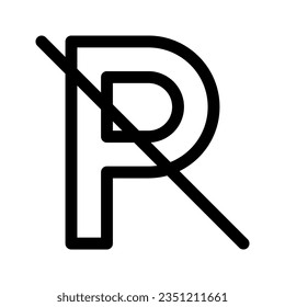 No parking line icon. Vector graphics