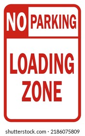 No Parking Loading Zone Only Parking Stock Vector (royalty Free 